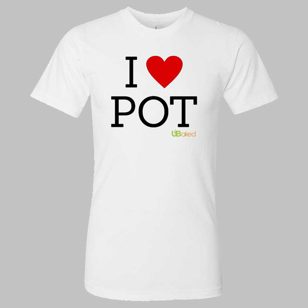 UBaked I Love Pot T-shirt - White