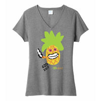 UBaked Pineapple V-neck T-shirt - Heather Graphite